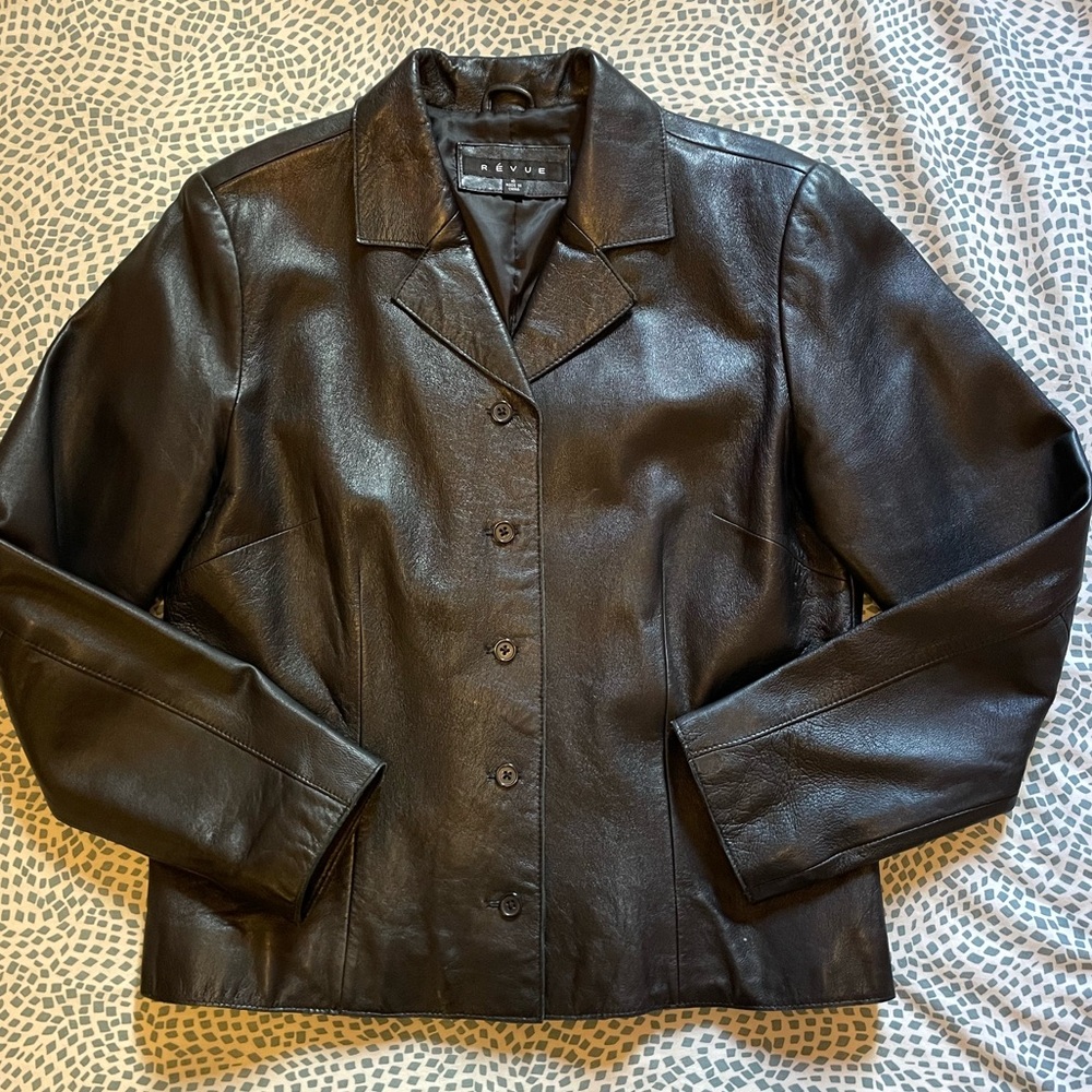 Leather blazer - excellent condition